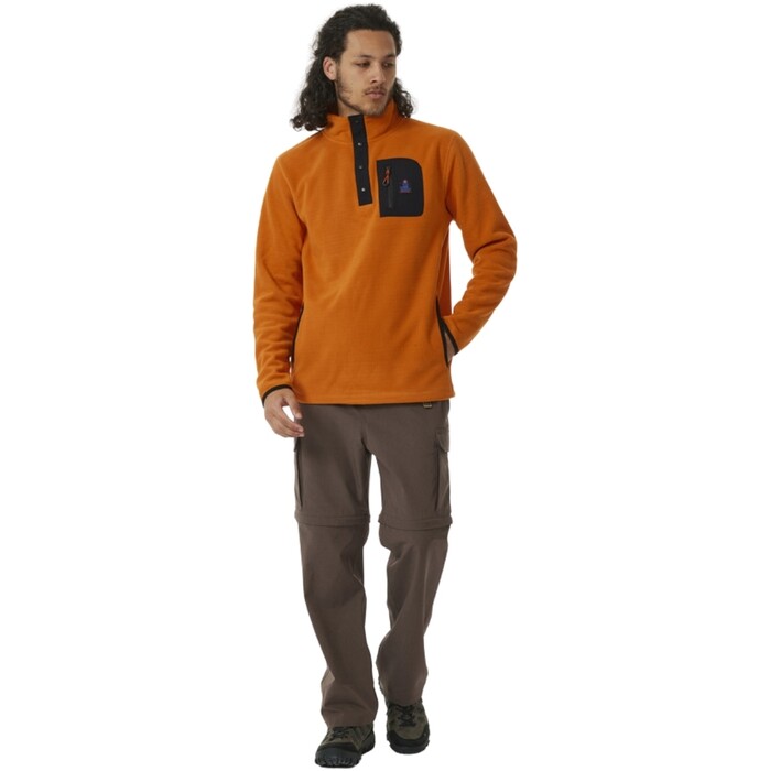 2024 Rip Curl Mens Search Polar Fleece Crew 05QMFL - Orange Amber